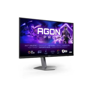 AOC AGON PRO AG276QZD2 monitor komputerowy 67,8 cm (26.7″) 2560 x 1440 px Quad HD QD-OLED Szary