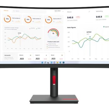 Lenovo ThinkVision T34w-30 34″VA 60Hz 350nits AG HDMI DP USB Raven Black 3Y