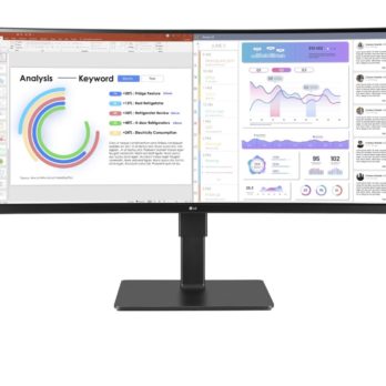 LG 34BQ77QB-B monitor komputerowy 86,4 cm (34″) 3440 x 1440 px UltraWide Quad HD LED Czarny