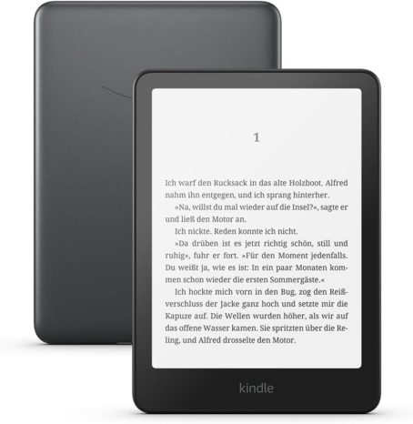 Ebook New Kindle Paperwhite (12th Generation) - 2024 release 7" glare-free 32GB Wi-Fi Wireless charging (Without Lockscreen Ads) Metallic Black