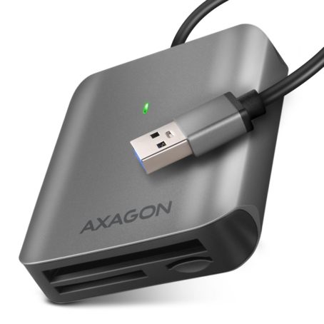Axagon CRE-S3 External card reader USB-A 3.2 Gen 1 3-slot & lun SD/microSD/CF czytnik kart USB 3.2 Gen 1 (3.1 Gen 1) Type-A Szary
