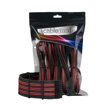 CableMod PRO ModMesh Cable Extension Kit – czarny/krwista czerwień