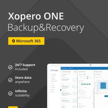 Xopero ONE 1x Microsoft365 user + Maintanance & Support Standard – 5 years