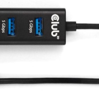 CLUB3D CSV-1549 huby i koncentratory USB Type-C 5000 Mbit/s Czarny