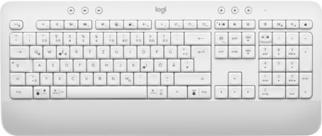 Logitech Signature K650 klawiatura Biuro Bluetooth QWERTZ Niemiecki Biały