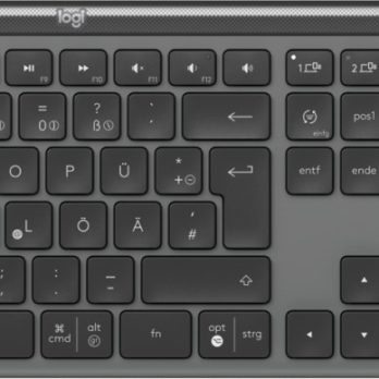Logitech MK950 Signature for Business klawiatura Dołączona myszka Biuro RF Wireless + Bluetooth QWERTZ Niemiecki Grafitowy