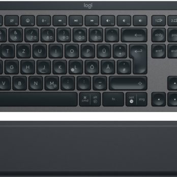 Logitech MX Keys S klawiatura Biuro RF Wireless + Bluetooth QWERTZ Niemiecki Grafitowy
