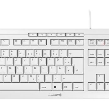CHERRY STREAM klawiatura Biuro USB QWERTZ Niemiecki Biały