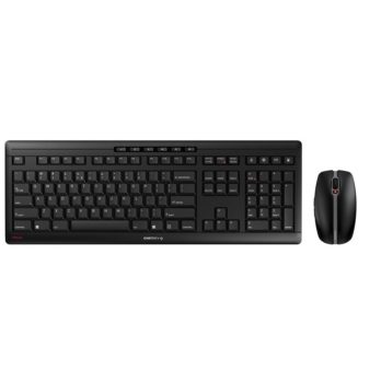 CHERRY Stream Desktop Recharge klawiatura Dołączona myszka Uniwersalne RF Wireless QWERTY Angielski Czarny