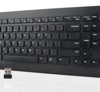 Bezprzewodowy zestaw klawiatura i mysz Lenovo Essential – US English z symbolem Euro czarny