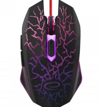 Mysz Esperanza Lightning EGM211R (optyczna; 2400 DPI; kolor czarny)
