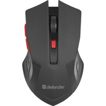 DEFENDER MYSZ BEZPRZEWODOWA ACCURA MM-275 RF CZARNO-CZERWONA OPTICAL 1600DPI 6P 52276