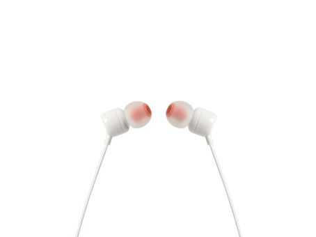Słuchawki JBL T110 (biały, z mikrofonem)