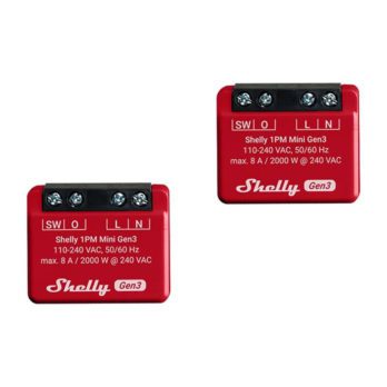 Zestaw 2 Sterowników Shelly 1PM Mini Gen3 WiFi/Bluetooth