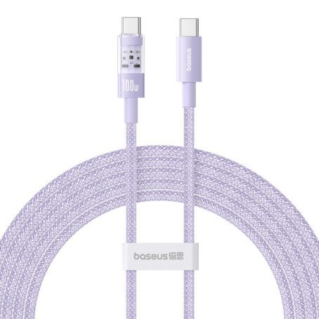 Kabel Baseus Gem Typ C-Typc C 100W 2m (fioletowy)