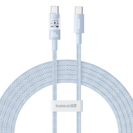 Kabel Baseus Gem Typ C-Typ C 100W 2m (niebieski)