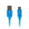Kabel Lanberg Premium QC 3.0 CA-USBO-22CU-0005-BL (USB 2.0 typu A M - USB typu C M; 0,50m; kolor niebieski)