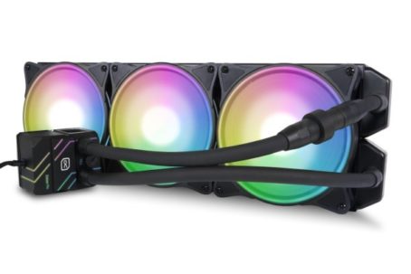 Alphacool Pro Aurora 420 CPU AIO Procesor Zestaw do chłodzenia płynami 14 cm Czarny, Biały