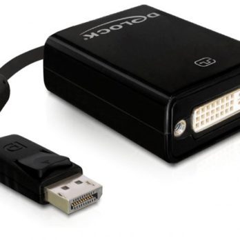 DeLOCK 61847 adapter kablowy 0,125 m DisplayPort DVI-I Czarny