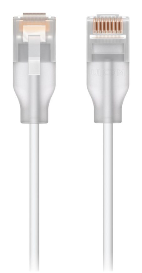 Ubiquiti UACC-Cable-Patch-EL-8M-W kabel sieciowy Półprzezroczysty, Biały Cat6