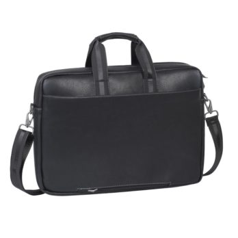 RIVACASE TORBA NA LAPTOP 16″ ORLY, CZARNA, MATERIAŁ WODOODPORNY, KIESZENIE NA TABLET 10,1″, SMARTFON, DOKUMENTY I AKCESORIA