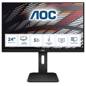 AOC P1 24P1 monitor komputerowy 60,5 cm (23.8″) 1920 x 1080 px Full HD LED Czarny