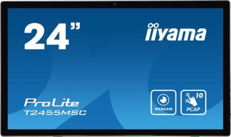 iiyama T2455MSC-B1 signage display Płaski panel Digital Signage 61 cm (24") LED 400 cd/m2 Full HD Czarny Ekran dotykowy