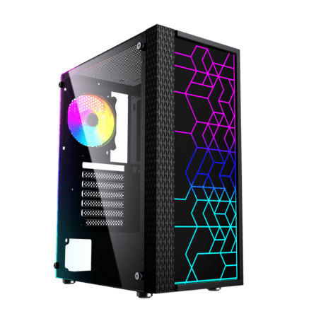 GEMBIRD OBUDOWA FORNAX 2500 MIDI-TOWER (1X USB 3.0, 2X USB 2.0, HD AUDIO, SZKLANY PANEL BOCZNY) CZARNA