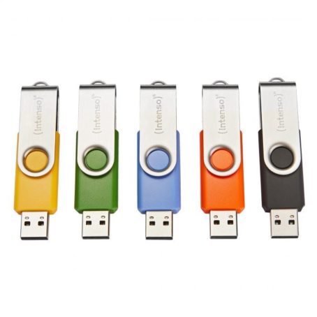 Intenso Basic Line pamięć USB 8 GB USB Typu-A 2.0 Czarny, Niebieski, Zielony, Pomarańczowy, Żółty
