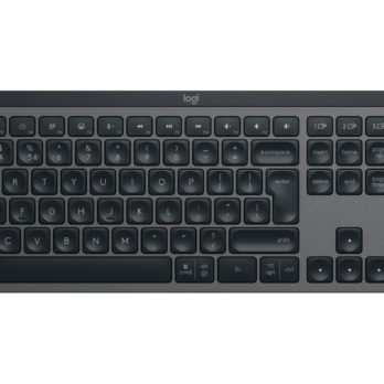 Logitech MX Keys combo for Business Gen 2 klawiatura Dołączona myszka Biuro RF Wireless + Bluetooth QWERTY Amerykański międzynarodowy Grafitowy