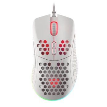 Mysz dla graczy Genesis Krypton 555 8000 DPI RGB Biała gamingowa programowalna