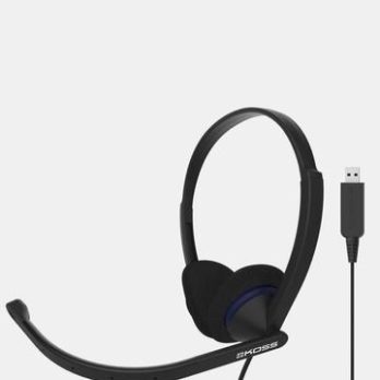 Koss Headphones CS200 USB Wired, On-Ear, Microphone, USB Type-A, Black