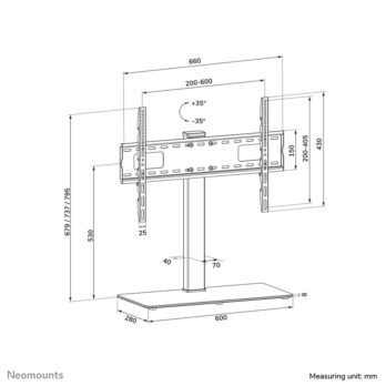 Uchwyt biurkowy do telewizora 37-70″ NEOMOUNTS DS45-430BL16