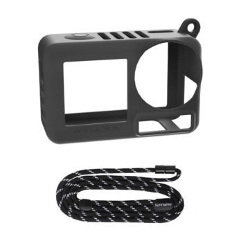 Silikonowe etui z paskiem Sunnylife OA5-BHT885-D do ACTION 5 PRO (czarny)