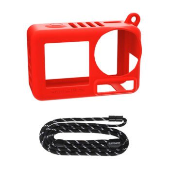 Silikonowe etui z paskiem Sunnylife OA5-BHT885-R do ACTION 5 PRO (czerwone)