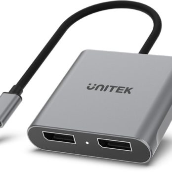 Unitek V1404A Adapter USB-C na 2x port DP 1.4 8K 60Hz