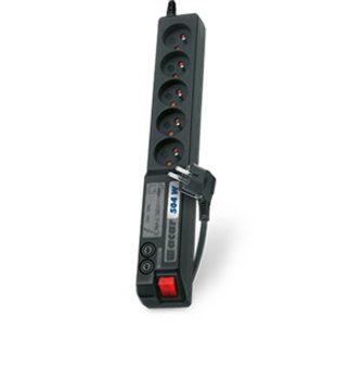 Listwa przeciwprzepięciowa Acar 504WF EMI/RFI (3m ; czarny)