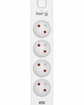 Listwa zasilająca KERG z wyłącznikiem-4 gniazda 3USB 16A 3m