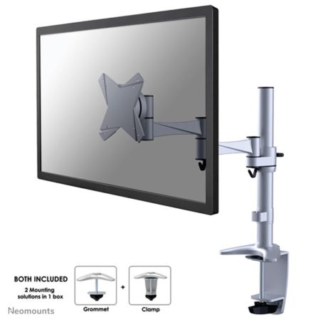 Neomounts FPMA-D1330SILVER uchwyt / stojak do monitorów 76,2 cm (30") Biurko Srebrny