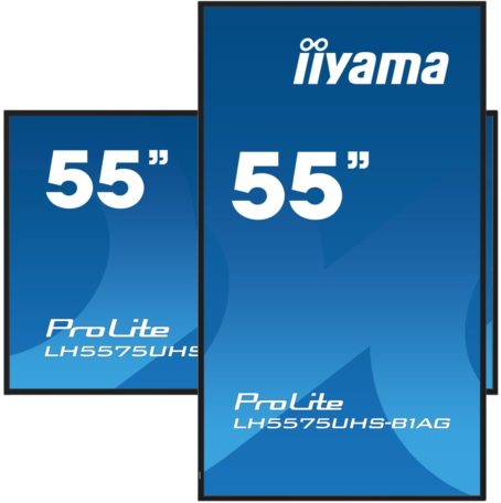 iiyama LH5575UHS-B1AG signage display Płaski panel Digital Signage 138,7 cm (54.6") LCD Wi-Fi 500 cd/m2 4K Ultra HD Czarny Procesor wbudowany Android 11 24/7