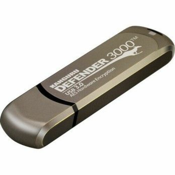Przenośny dysk Kanguru Solutions Kanguru Defender 3000 – 256 GB – USB Type-C – 3.2 Gen 1 (3.1 Gen 1) – 300 MB/s – Zaślepka – Szary