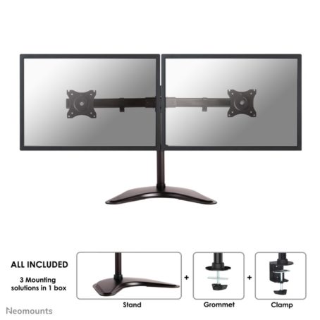 Neomounts NM-D335DBLACK uchwyt / stojak do monitorów 68,6 cm (27") Biurko Czarny