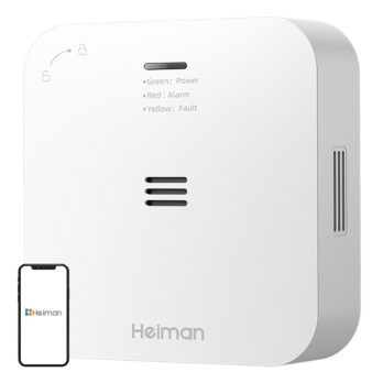 Bezprzewodowy czujnik alarm tlenku węgla Heiman HM-720ES-W Interlinked