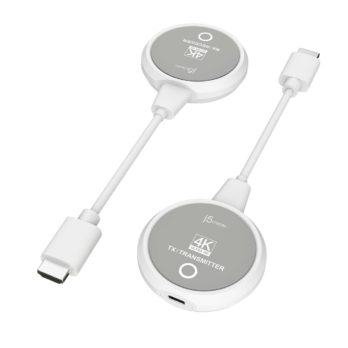 Nadajnik i odbiornik audio/video bezprzewodowy j5create ScreenCast 4K Wireless Display HDMI Extender ; kolor biały JVAW75-N