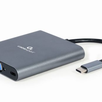 Gembird A-CM-COMBO6-01 stacja dokująca USB 3.2 Gen 1 (3.1 Gen 1) Type-C Szary