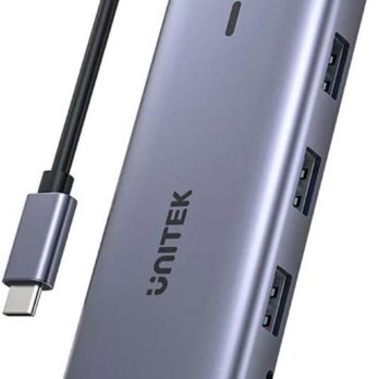 Unitek Hub 9w1 USB C Gigabit Ethernet HDMI VGA 3x USB A czytnik kart PD 100W