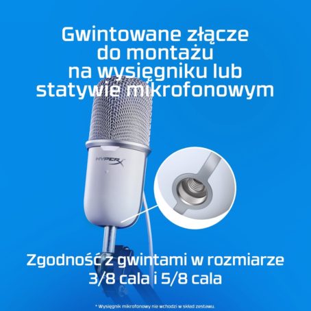 Mikrofon HyperX SoloCast biały (519T2AA)