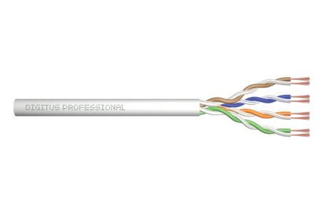 Digitus Kabel typu linka kat.5e, U/UTP, AWG 26/7, PVC, 305m, szary, karton