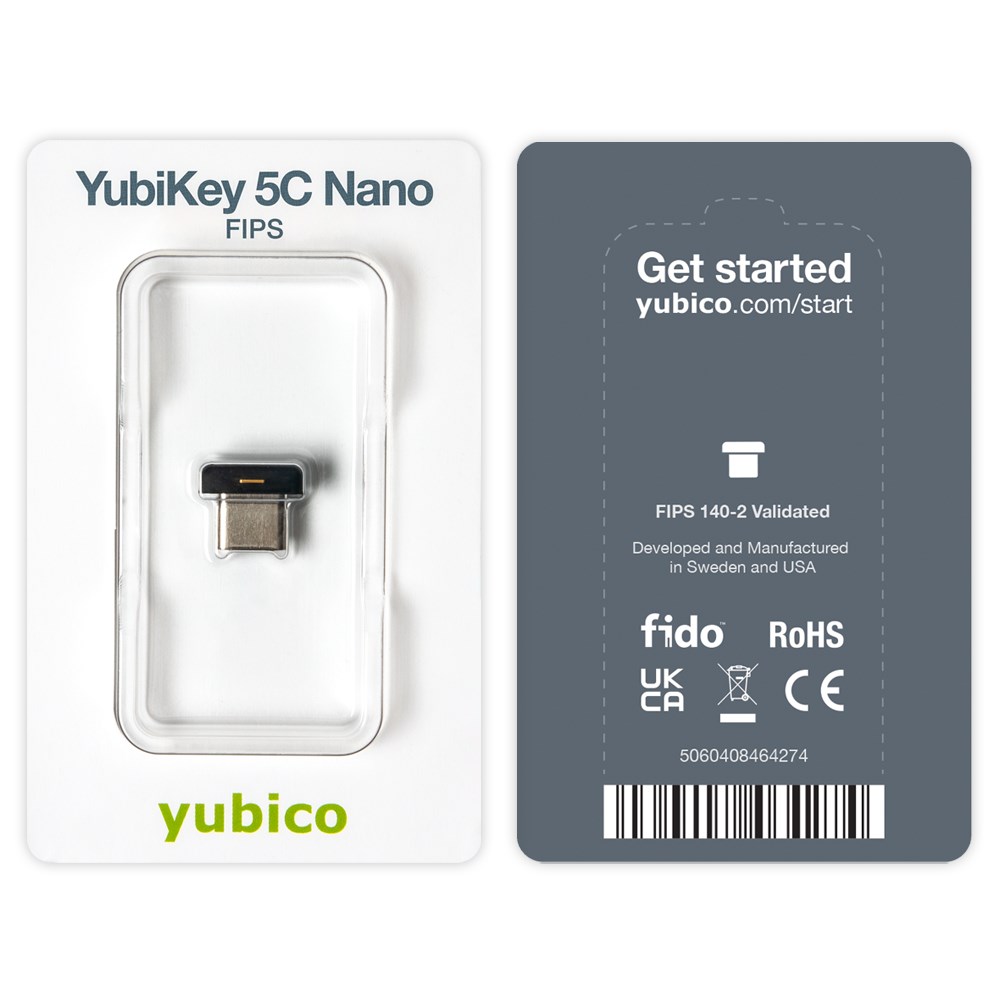 Klucz bezpieczeństwa YUBICO YubiKey 5C Nano USB-C USBC