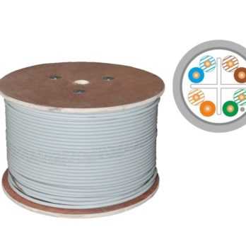 Alantec Kabel F/UTP kat.6, sieciowy, LSOH, Dca 4x2x23 AWG, 1Gb/s (10Gb/s do 55m), 450 MHz, szary, 500m (KIF6LSOH500D)